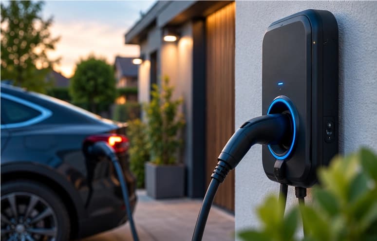Illustrative image for home and workplace electric vehicle charging